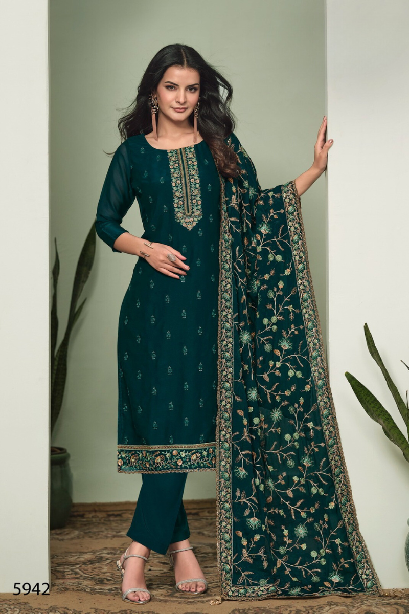 SILK GEORGETTE WITH EMBROIDERY