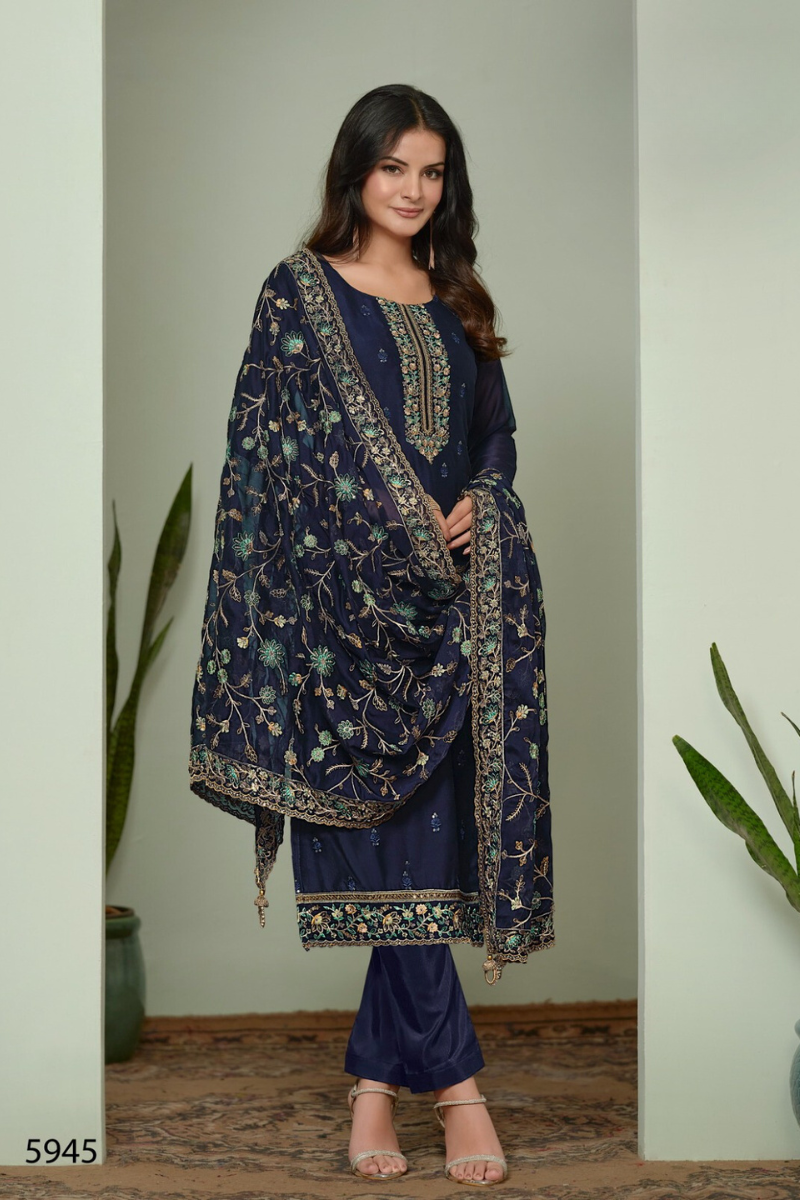 SILK GEORGETTE WITH EMBROIDERY