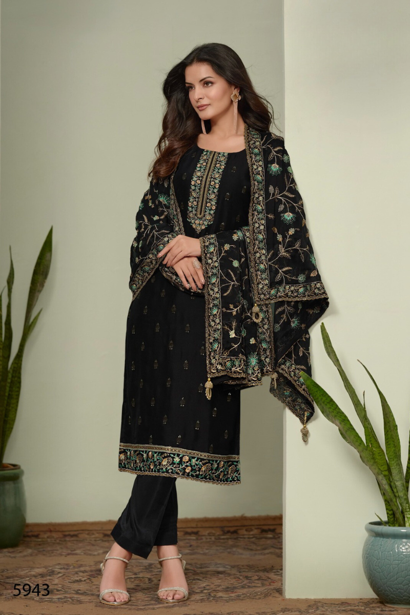 SILK GEORGETTE WITH EMBROIDERY