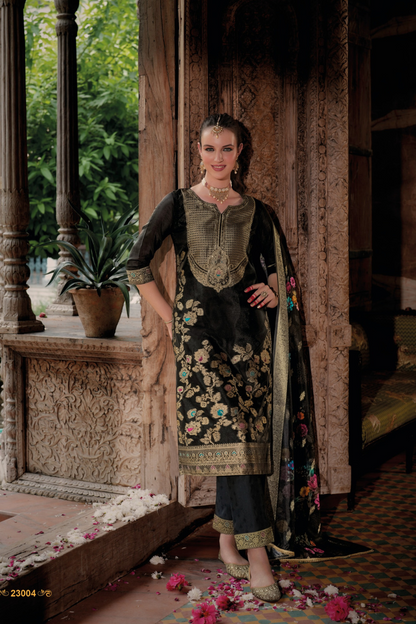 Lily & Lali Silkyness Organza Jacquard Kurti