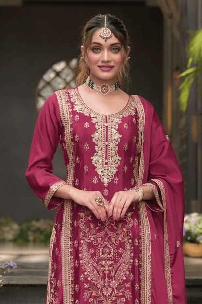 EBA RUBY CHINNON KURTI - Noirella Designs